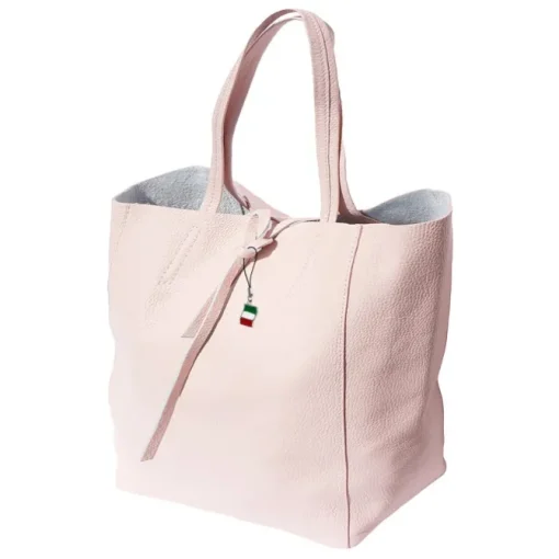 Florence ital. Shopper Echtleder Damen Business rosa OTF112A