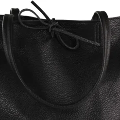 Florence ital. Shopper Echtleder Damen Business schwarz OTM107S