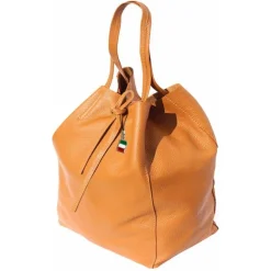 Florence ital. Shopper Echtleder Damen Business cognac OTF112N