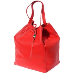 Florence ital. Shopper Echtleder Damen Business rot OTF112R