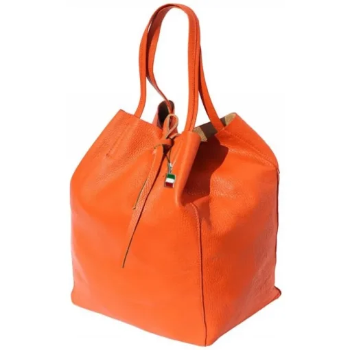 Florence ital. Shopper Echtleder Damen Business orange OTF112O