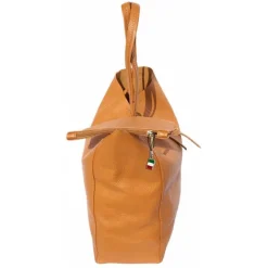 Florence ital. Shopper Echtleder Damen Business cognac OTF112N