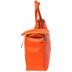 Florence ital. Shopper Echtleder Damen Business orange OTF112O