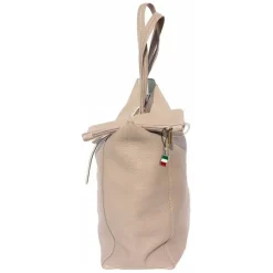 Florence ital. Shopper Echtleder Damen Business beige OTF112C