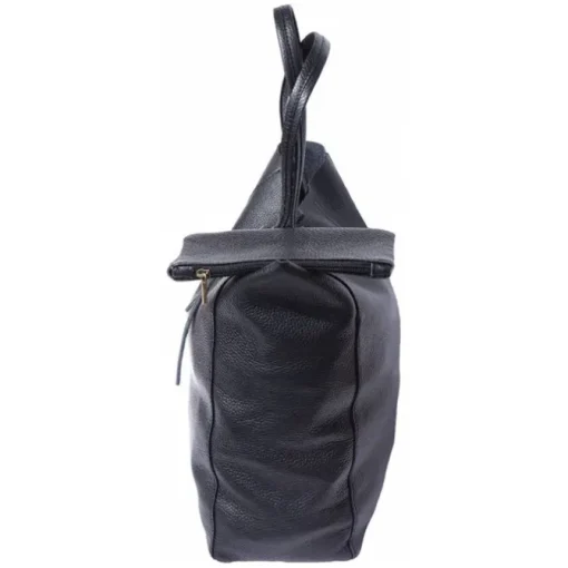 Florence ital. Shopper Echtleder Damen Business schwarz OTF112S