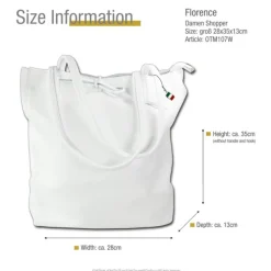 Florence ital. Shopper Echtleder Damen Business weiß OTM107W