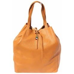 Florence ital. Shopper Echtleder Damen Business cognac OTF112N
