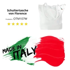 Florence ital. Shopper Echtleder Damen Business weiß OTM107W