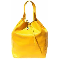 Florence ital. Shopper Echtleder Damen Business gelb OTF112Y