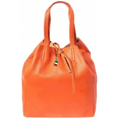 Florence ital. Shopper Echtleder Damen Business orange OTF112O