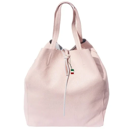 Florence ital. Shopper Echtleder Damen Business rosa OTF112A