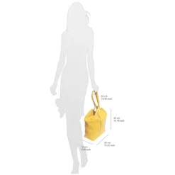 Florence ital. Shopper Echtleder Damen Business schwarz OTF112S