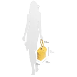 Florence ital. Shopper Echtleder Damen Business beige OTF112C