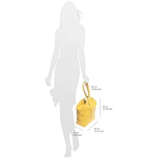 Florence ital. Shopper Echtleder Damen Business schwarz OTF112S