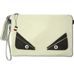 Florence Jugend Handgelenktasche Tasche Echtleder beige OTF805W