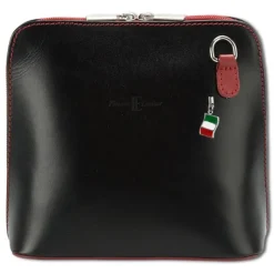 Florence Mini Damen Handtasche echtes Leder schwarz rot OTF109S