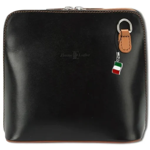 Florence Mini Damen Handtasche echtes Leder schwarz braun OTF109F