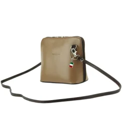 Florence Mini Damen Handtasche echtes Leder taupe braun OTF109C