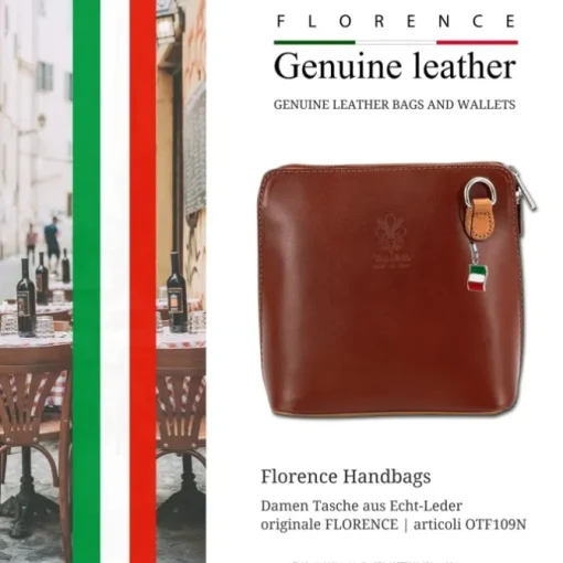 Florence Mini Damen Handtasche echtes Leder braun OTF109N