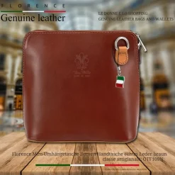 Florence Mini Damen Handtasche echtes Leder braun OTF109N
