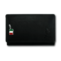Florence Portemonnaie echtes Leder Damen Brieftasche schwarz OPF701S