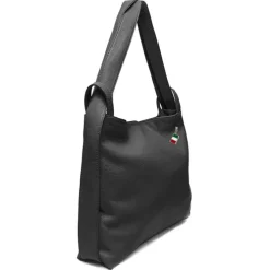 Florence Rucksack Damen Daypack Echtleder schwarz OTF611S