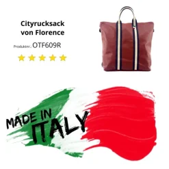 Florence Rucksack Damen Daypack Echtleder rot OTF609R