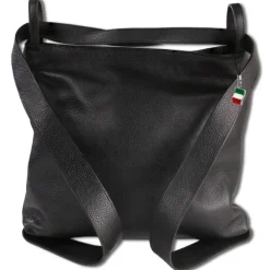 Florence Rucksack Damen Daypack Echtleder schwarz OTM108S