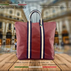 Florence Rucksack Damen Daypack Echtleder rot OTF609R