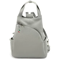 Florence Rucksack Damen Echtleder Cityrucksack hellgrau OTF613K