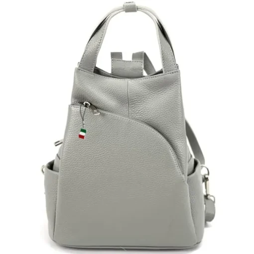 Florence Rucksack Damen Echtleder Cityrucksack hellgrau OTF613K
