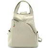 Florence Rucksack Damen Echtleder Cityrucksack hellgrau OTF613C