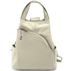 Florence Rucksack Damen Echtleder Cityrucksack hellgrau OTF613C