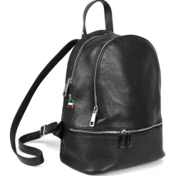 Florence Rucksack Damen Echtleder Cityrucksack schwarz OTF612S