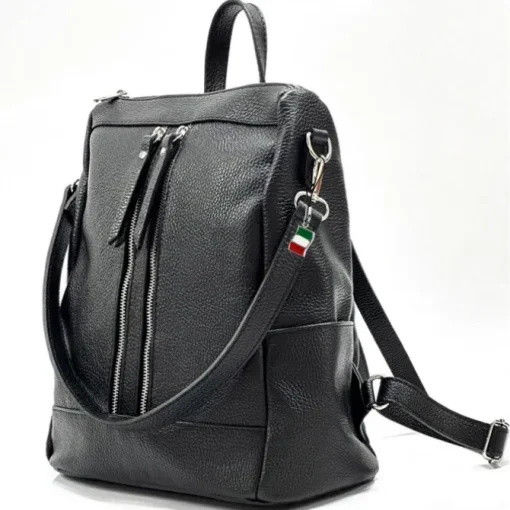 Florence Rucksack Damen Echtleder Cityrucksack schwarz ORF100S