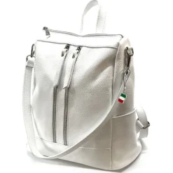 Florence Rucksack Damen Echtleder Cityrucksack weiß ORF100W