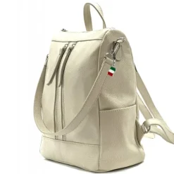 Florence Rucksack Damen Echtleder Cityrucksack beige ORF100I