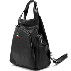 Florence Rucksack Damen Echtleder Cityrucksack schwarz OTF613S