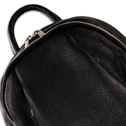 Florence Rucksack Damen Echtleder Cityrucksack schwarz ORM101S