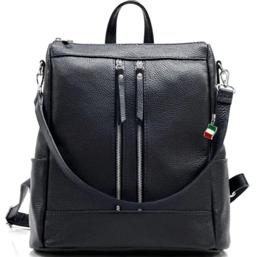 Florence Rucksack Damen Echtleder Cityrucksack schwarz ORF100S