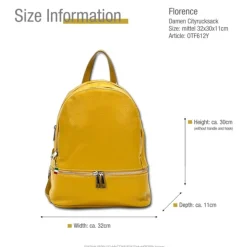 Florence Rucksack Damen Echtleder Cityrucksack gelb OTF612Y