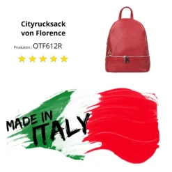 Florence Rucksack Damen Echtleder Cityrucksack rot OTF612R