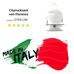 Florence Rucksack Damen Echtleder Cityrucksack weiß OTF612W