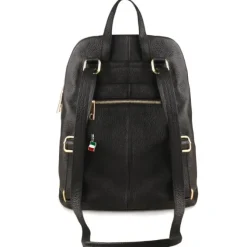 Florence Rucksack Damen Echtleder Cityrucksack schwarz OTF610S