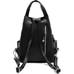 Florence Rucksack Damen Echtleder Cityrucksack schwarz OTF613S