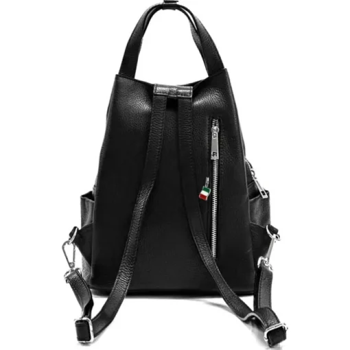 Florence Rucksack Damen Echtleder Cityrucksack schwarz OTF613S