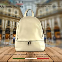 Florence Rucksack Damen Echtleder Cityrucksack beige OTF612I