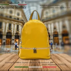 Florence Rucksack Damen Echtleder Cityrucksack gelb OTF612Y