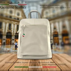 Florence Rucksack Damen Echtleder Cityrucksack beige OTF610C