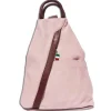 Florence Rucksack Echtleder rosa Damen Rucksacktasche OTF604A